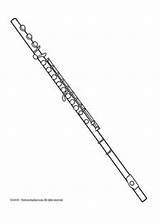 Coloring Flute Querflöte Ausmalbild Flöte Drawing Color Instruments Pages Bassoon sketch template