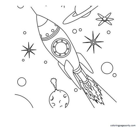 rocket ship  coloring page  printable coloring pages