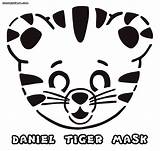 Tiger Daniel Coloring Pages Rocks Masks Printable Trolley sketch template