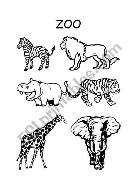 english worksheets color  animals