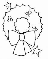 Christmas Coloring Pages Preschoolers Kids Wreath sketch template