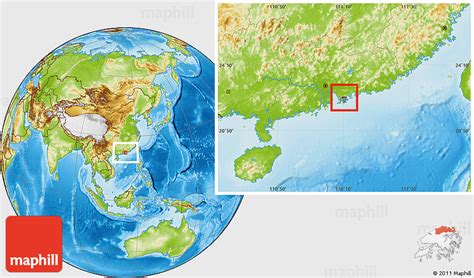 physical location map  north