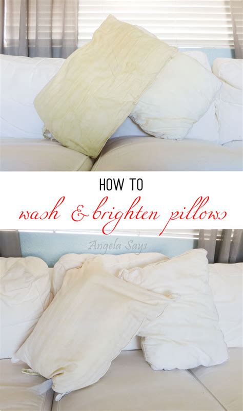 wash  brighten pillows angela  cleaning hacks tips
