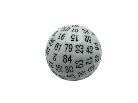 single  sided polyhedral dice  solid white color  black