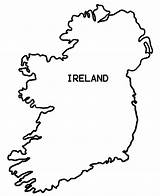 Ireland Map Coloring Printable Outline Popular sketch template
