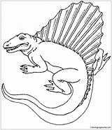 Dimetrodon Pages Dinosaur Coloring Color Kids sketch template