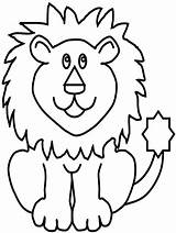 Lion Coloring Pages Kids Animal sketch template