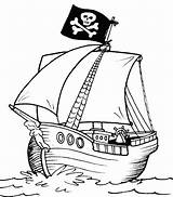 Pirate Ship Coloring Newlin Drawn Tim Pirates sketch template