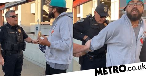 black man arrested for eating a sandwich on a train platform metro news