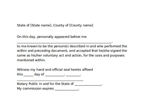 sample notarized letter  documents  word