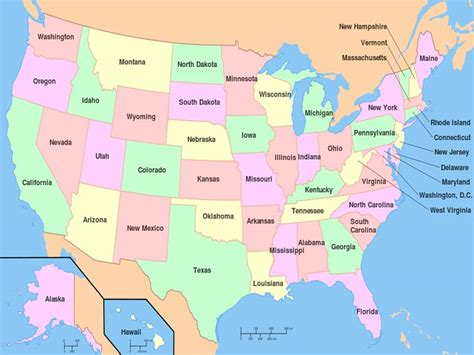 mapa politico de estados unidos con nombres images