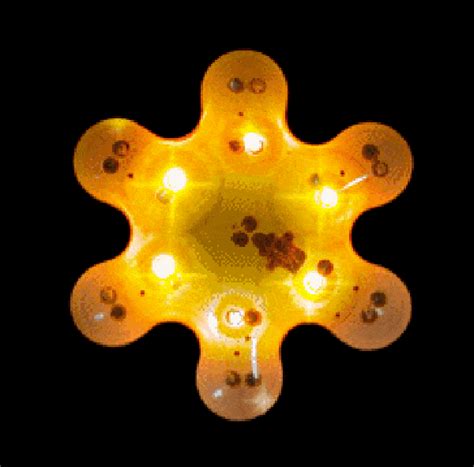 Multicolor Snowflake Flashing Body Light Lapel Pins