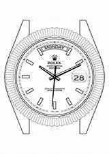 Rolex Drawing Getdrawings Paintingvalley Illustration sketch template