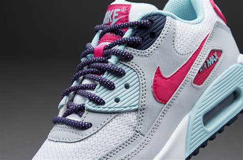 Nike Sportswear Air Max 90 Mesh Gs Girls Shoes White Vivid Pink