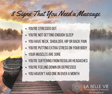 8 signs that you need a massage massage therapy massage relaxing