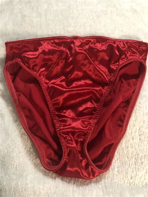 vintage victoria s secret second skin satin bikini panties size m red