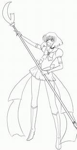 Sailor Saturn Coloring Line Library Clipart Popular sketch template