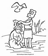 Baptism Coloring Pages Jesus Getcolorings Printable sketch template