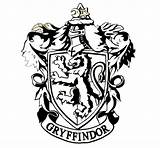 Gryffindor Hogwarts Badge Wappen 1071 Blason Bianco Grifondoro Stemma Sketch Griffoendor sketch template