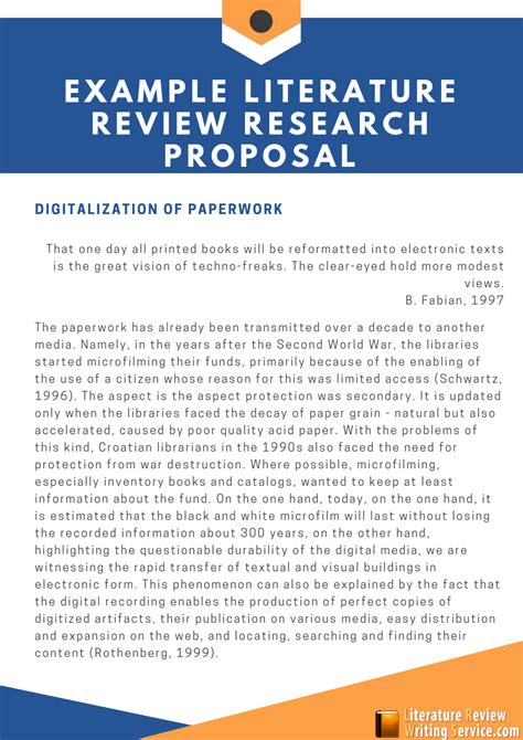 literature review  research proposal tips examples