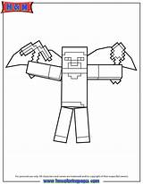 Minecraft Herobrine Coloring Drawing Pages Colouring Paintingvalley sketch template