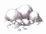 Rocks Drawing Steine Drawings Felsen Draw Pencil Rocas Rock Google Zeichnen Dibujos Landscape Sketch Realistic Lapiz Dibujo Sketches Dibujar Ca sketch template