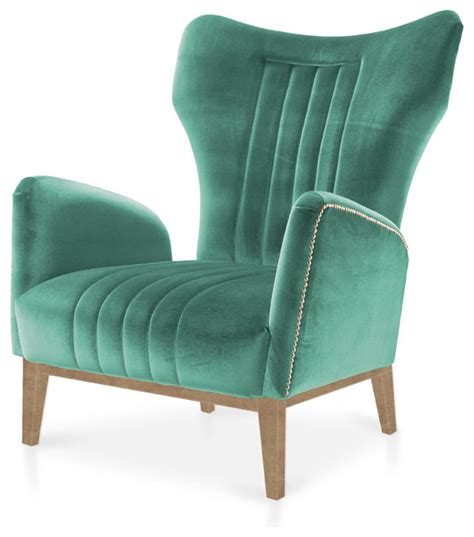 loren turquoise velvet armchair contemporary armchairs  accent