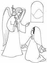 Annunciazione Bambini Catechismo Annunciation Colorare Angelo Natale Google Angeli sketch template
