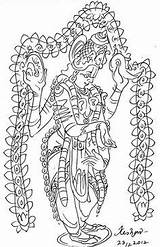 Lord Balaji Line sketch template