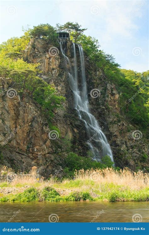 artificial waterfall stock photo image  artificial