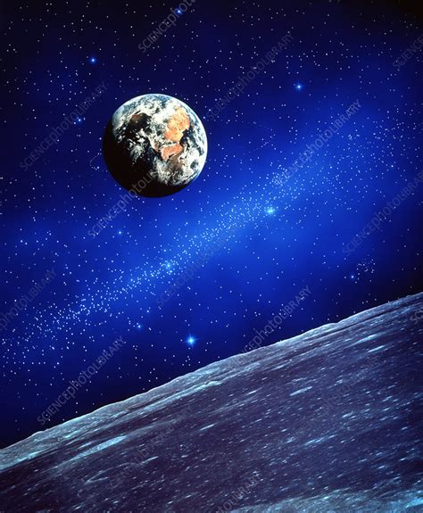 earth  moon stock image  science photo library