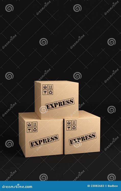 express shipping boxes stock illustration illustration  cardboard