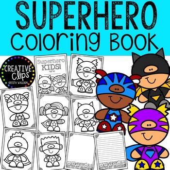 superhero littles coloring pages   creative clips clipart
