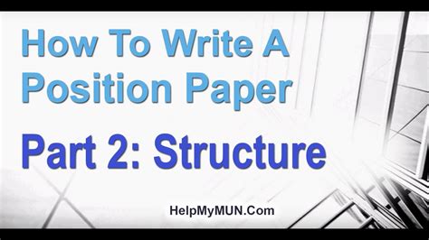 ideal mun position paper structure  mun position