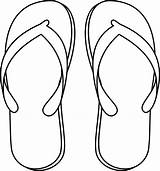 Clip Flip Flop Flops Clipart Drawing Cliparts Clker Coloring Sandals Flipflops Vector Pages Large Library Pencil Drawings Clipartix Collection Embroidery sketch template