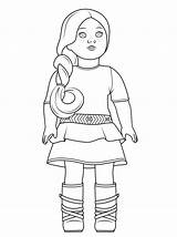 American Girl Coloring Pages Birthday sketch template