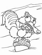 Scrat Chestnut Coloring Pages Printable sketch template