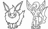 Flareon Leafeon Sheets sketch template