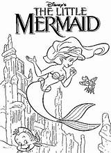 Mermaid Coloring Pages Little Disney Princess Classic Printable Print Story Colour Color Frozen Activities Fun Everfreecoloring Sheet Castle Kids Prince sketch template
