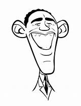 Obama Coloring Barack Caricature Pages Printable Search Getdrawings Getcolorings sketch template
