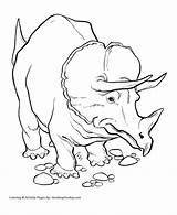 Triceratops Coloring Pages Dinosaurs Dinosaur Honkingdonkey Printable Color Print Kids sketch template