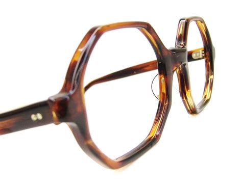 Vintage 60s Octagon Tortoise Eyeglasses Frame Never Worn