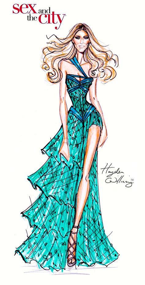 hayden williams fashion illustrations sex and the city carrie s spotlight by hayden williams