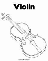 Coloring Violin Fiddle Twistynoodle Kidsuki sketch template