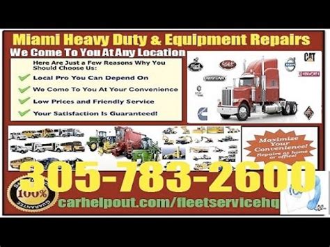 miami mobile heavy duty mechanic equipment repair service