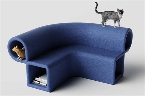 modular pet friendly sofa    playground   cats  cozy couch   yanko design