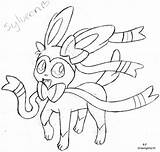 Sylveon Pokemon Pages Coloring Eevee Getcolorings Awesome Getdrawings Color Colorings sketch template