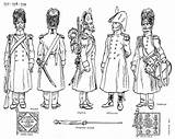 Coloring Pages Napoleonic Wars Uniforms War Military Sketches Empire Grades 19th Century First sketch template