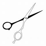 Scissors Hair Clip Clipart Drawing Cutting Shears Vector Cliparts Cartoon Barber Hairdressing Stylist Line Outline Silhouette Pink Library Cliparting Scissor sketch template
