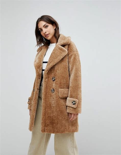 asos oversized teddy fur coat meghan markles coats popsugar fashion photo